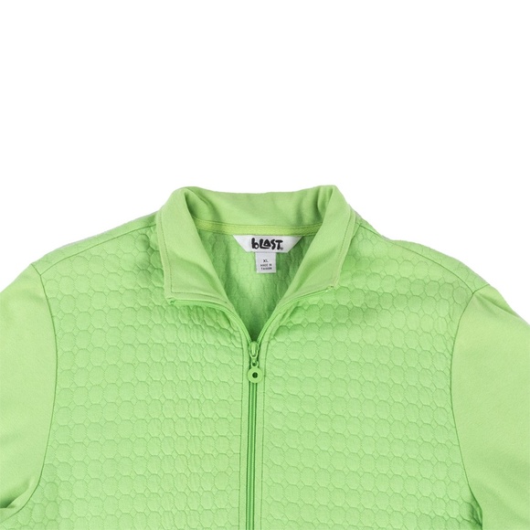 Blast Women's Bomber Jacket, Quilted, Zip Front, Light Green, Size XL - Picture 3 of 5